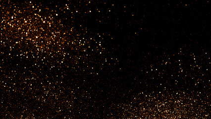 Wall Mural - Golden red stars in the night. Galaxy space background. Glowing stars. New Year, Christmas and Celebration backgrounds concepts.