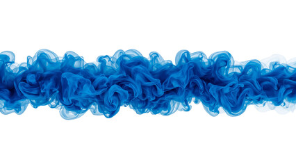 Fototapete - Elegant cloud of vibrant blue ink swirling dynamically on isolated transparent backdrop