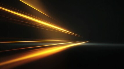 Poster - Golden Path: A dynamic, eye-catching visual with golden light trails slicing across a dark backdrop, symbolizing speed and futuristic energy.
