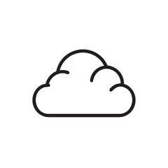 Fototapete - An outline icon of a cloud.