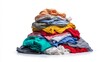 © mehaniq41 - Vibrant stack of clothes on white background. Neural network AI generated