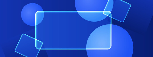 Wall Mural - blue overlapping shapes create a simple abstract design suitable for backgrounds, covers, patterns, 