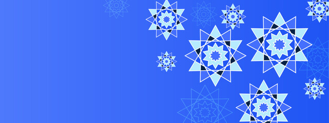 Wall Mural - blue starburst designs set on a vibrant blue backdrop, ideal for enhancing stationary, invitations, 