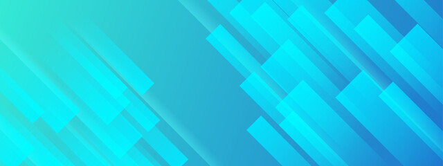 Wall Mural - abstract blue diagonal rectangles background suitable for web design, presentations, social media gr