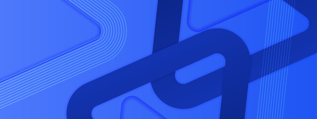 Poster - Abstract blue shapes and lines digital artwork suitable for modern designs, web backgrounds, technology concepts, and futuristic themes.