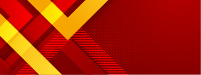 Poster - Abstract red and yellow geometric design, suitable for backgrounds, digital art projects, print materials, web designs, and marketing materials.