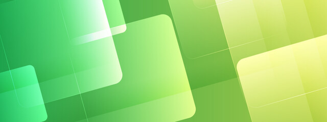 Wall Mural - overlapping green and yellow rectangles in an abstract design. perfect for backgrounds, graphic desi