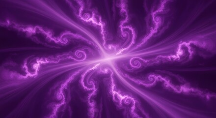 Poster - Purple Cosmic Swirl Abstract - Symbolizing energy, mystery, infinity, transformation, and cosmic power, this depicts a vibrant purple swirl, radiating outwards from a central point