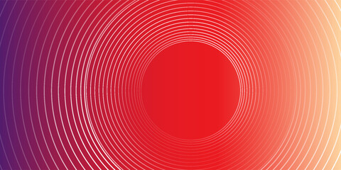 Aufkleber - Abstract modern gradient horizontal template background. Trendy bright circle lines creative design. Minimal style graphic elements. Suit for poster, cover, banner, flyer, brochure, presentation