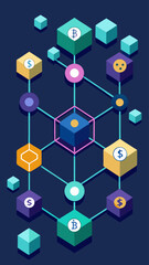 Poster - A colorful graphic of a box with a bunch of different shapes and numbers surrounding it. The box is labeled 