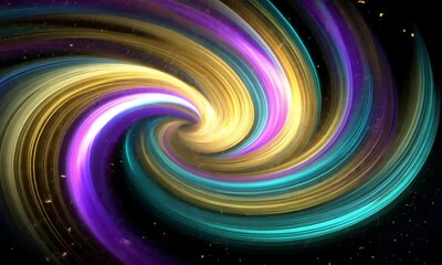 Poster - Abstract swirling vortex of vibrant colors
