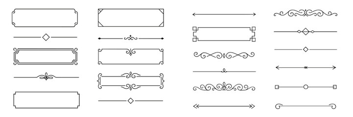 Poster - Decorative divider designs for creative projects featuring various styles arranged in a grid layout