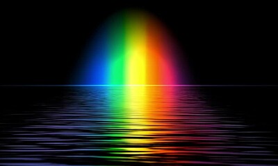 Poster - Rainbow reflected in water