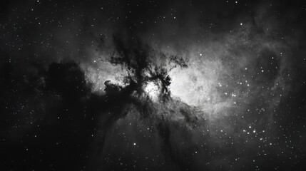 Wall Mural - Detailed view of a nebula in the cosmos.
