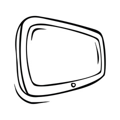 Fototapete - A simple illustration displaying a rectangular electronic display screen