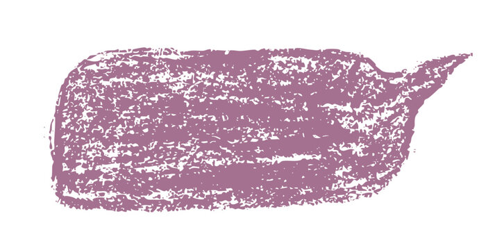 Speech bubble frame text in rectangle shape drawn with crayon brush texture on transparent background
