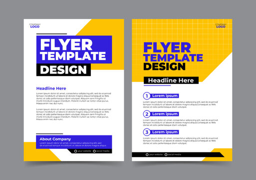 Flat design flyer template