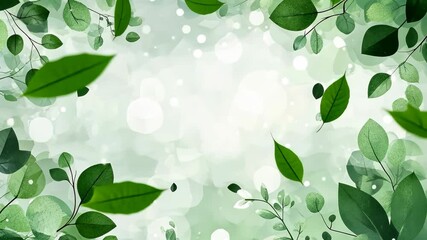 Poster - Explore the serene beauty of green leaves illuminated by soft light, creating a calming and peaceful environment for relaxation