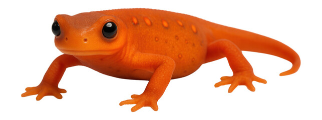 Wall Mural - eastern newt in terrestrial eft stage with bright orange skin