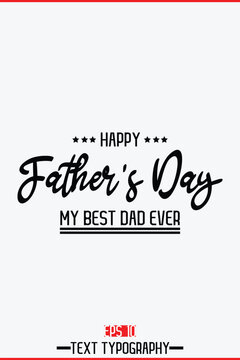 Happy Father's Day Modern Handwritten Text Vertical Template