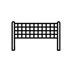 Poster - Volleyball net vector illustration for sports equipment and game design element isolated icon on white