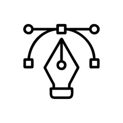 Poster - Vector graphic design bezier curve pen tool illustration for designers and artists use case