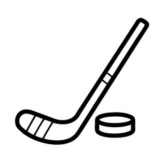 Poster - Isolated hockey stick and puck vector illustration for sports equipment and game design needs