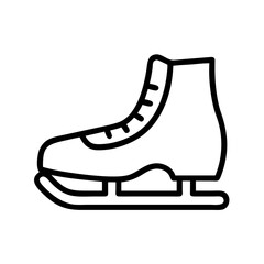 Aufkleber - Ice skating boot vector illustration for winter sports equipment and recreation design icon