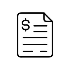 Poster - Invoice document financial report dollar sign icon for business and accounting concept design