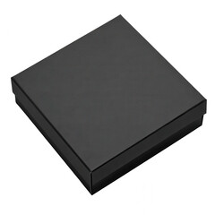 Poster - Black Cardboard Box Isolated on White