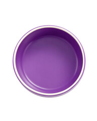 Poster - Empty Purple Bowl, Top View on White Background
