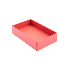 Poster - Rectangular Pink Tray Isolated on White Background