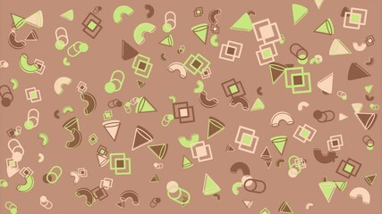 Wall Mural - Abstract geometric pastel pattern. Abstract seamless memphis loop video background.