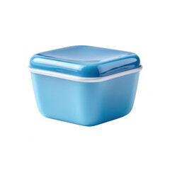 Poster - Blue Plastic Food Container Isolated on White