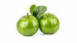Fresh garcinia atroviridis fruit isolated on transparent background