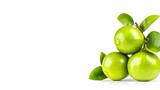 Fresh garcinia atroviridis fruit isolated on transparent background
