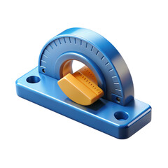 Poster - Blue and orange angle measurement tool high quality 3d rendering icon land transportation isolated on white background