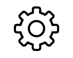 Aufkleber - Modern gear silhouette vector icon for user interface design and options