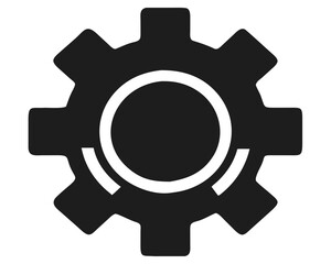 Aufkleber - Modern gear silhouette design for settings options or configuration with transparency