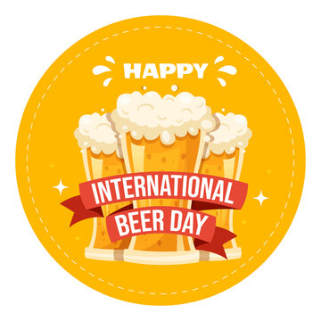 International Beer Day, label, poster