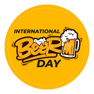 International Beer Day, label, poster