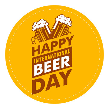 International Beer Day, label, poster