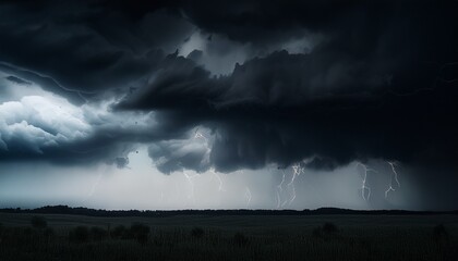 Wall Mural - dark sky and black clouds before rainy dramatic black cloud and thunderstorm at night