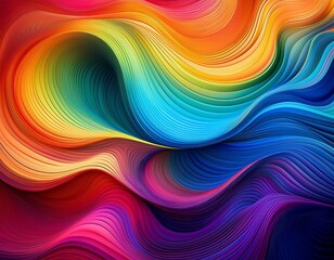 Aufkleber - color gradient lines pattern abstract background with curved graphic rainbow gradient shapes colorful wavy swirl ribbons