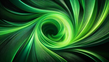 Aufkleber - abstract swirling vibrant green glow