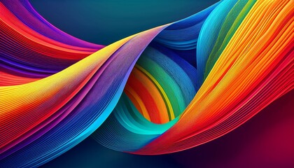 Aufkleber - abstract backgrounds with color lines pattern design with gradient graphic shapes 3d dynamic waves modern posters with rainbow ribbons