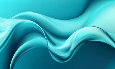 Fototapete - Abstract blue background with blurred wavy lines, vector illustration, banner design, simple minimalist style, 