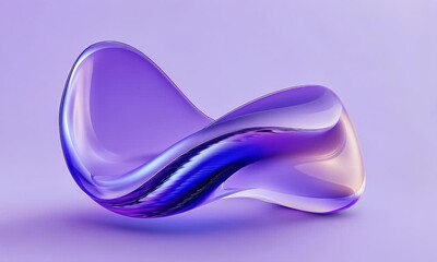 Aufkleber - A light purple background with an abstract shape in the middle, 