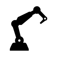 Leinwandbilder - Industrial robotic arm vector illustration for automation manufacturing and engineering design