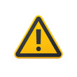 © 69 - Bright Yellow Warning Sign with Exclamation Mark for Caution and Attention in Safety Alerts or Hazardous Areas Transparent background or png